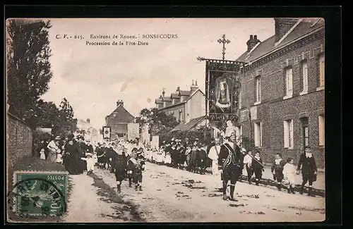 AK Bonsecours, Procession de la Fete-Dieu