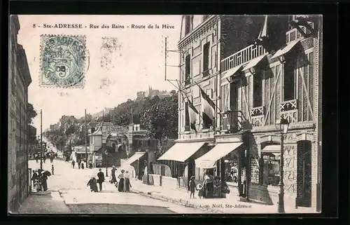 AK Sainte-Adresse, Rue des Bains, Route de la Hève