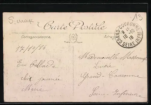 AK Duclair, L`Hotel de la Poste