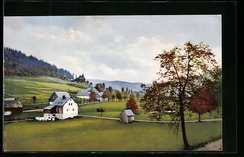 Künstler-AK Photochromie Nr. 112: Blick auf Schloss Rehefeld