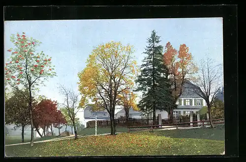 Künstler-AK Photochromie: Rehefeld, Heim Jägerhof