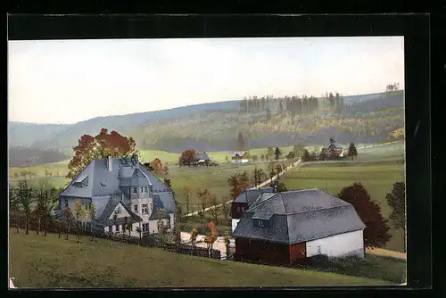 Künstler-AK Photochromie: Rehefelder Tal, Heim Jägerhof