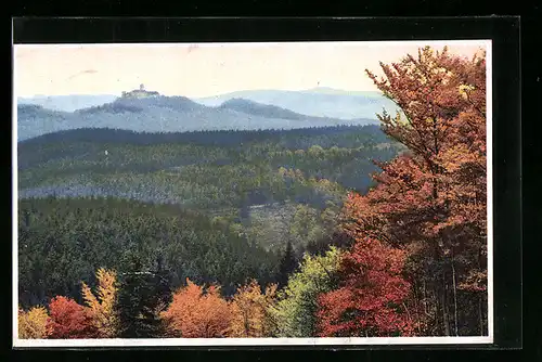 Künstler-AK Photochromie Nr. 5010: Blick über eine Herbstlandschaft