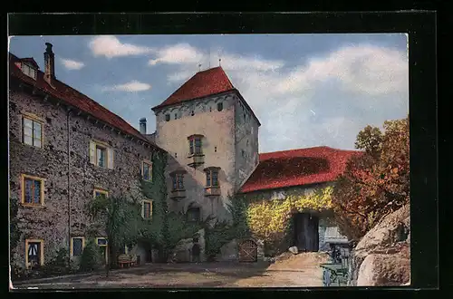 Künstler-AK Photochromie Nr. 3500: Obermais, Schloss Planta