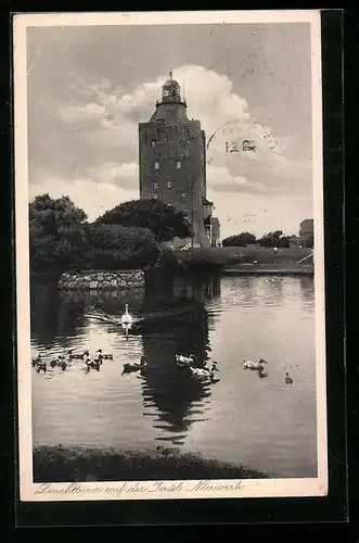 AK Hamburg-Insel Neuwerk, Blick zum Leuchtturm