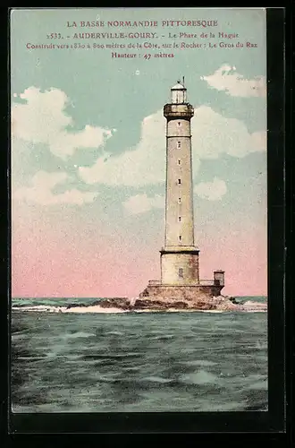 AK Auderville-Goury, Le Phare de la Hague, Leuchtturm