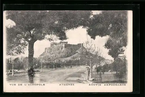 AK Athènes, Vue de l`Acropole