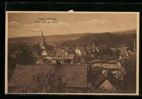 AK Vacha / Röhn, Ortsansicht mit Kirche