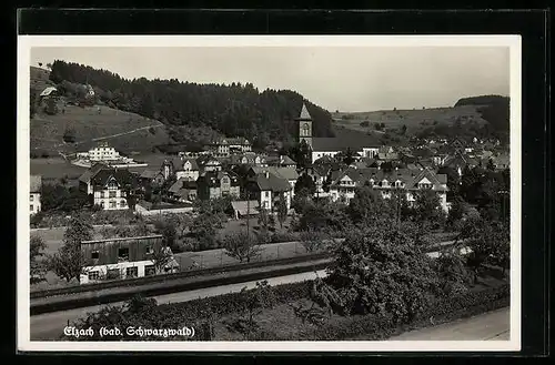 AK Elzach / Schwarzwald, Ortsansicht mit Kirche