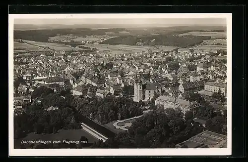 AK Donaueschingen, Gesamtansicht vom Flugzeug aus gesehen