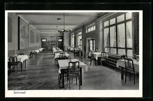 AK Bad Soden am Taunus, Erholungsheim St. Elisabeth, Speisesaal