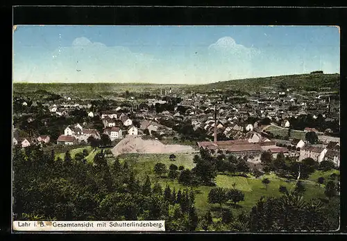 AK Lahr i. B., Totalansicht mit Schutterlindenberg