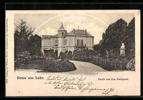 AK Lahr / Baden, Partie aus dem Stadtpark