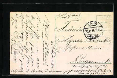 AK Lahr i. B., Bismarckdenkmal im Stadtpark