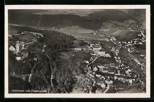 AK Stühlingen, Gesamtansicht vom Flugzeug aus gesehen