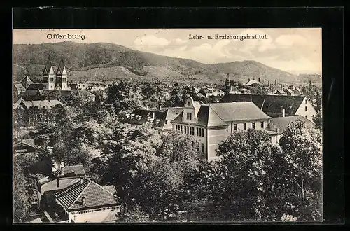 AK Offenburg, Ortspartie mit Lehr- und Erziehungsanstalt