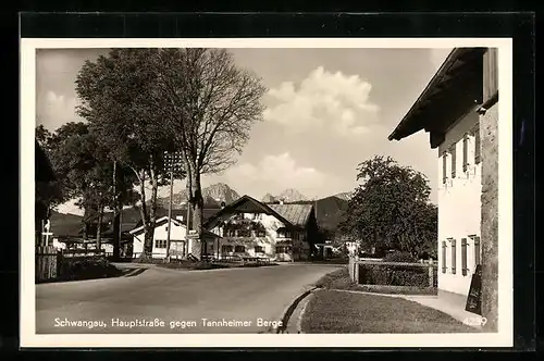 AK Schwangau, Hauptstrasse gegen Tannheimer Berge