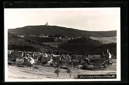 AK Seelenberg, Ortsansicht mit Burg Reifenberg und Gr. Feldberg
