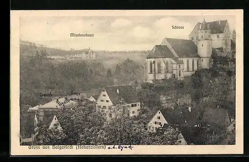 AK Haigerloch (Hohenzollern), Ortsansicht, Missionshaus, Schloss