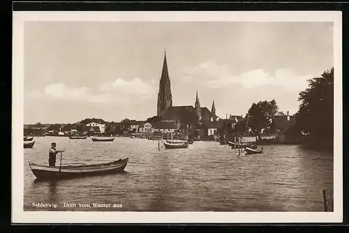 AK Schleswig, Dom vom Wasser aus gesehen
