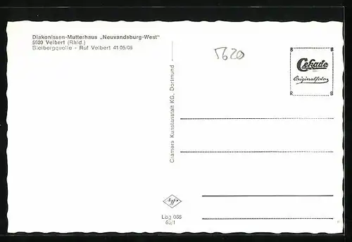 AK Velbert (Rhld.), Diakonissen-Mutterhaus Neuvandsburg-West