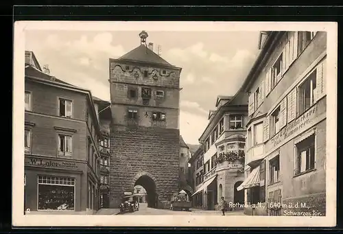 AK Rottweil a.N., Strasse am Schwarzen Tor