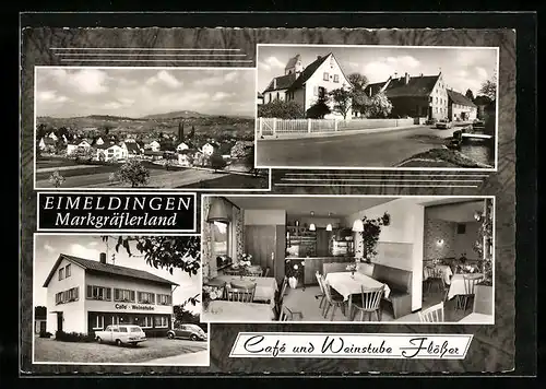 AK Eimeldingen, Cafe und Weinstube Flösser, Innenansicht