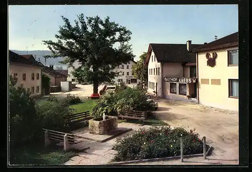AK Kinding i. Altmühltal, Marktplatz und Gasthof Krebs