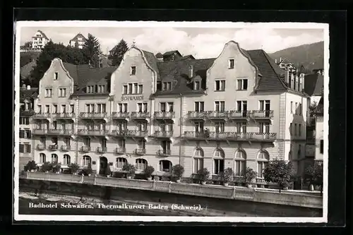 AK Baden, Blick auf das Badhotel Schwanen