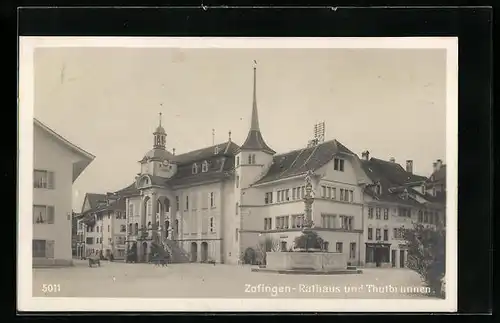 AK Zofingen, Rathaus u. Thutbrunnen