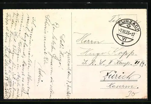 AK Zurzach, Totalansicht aus der Ferne