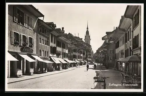 AK Zofingen, Strassenpartie in der Unterstadt