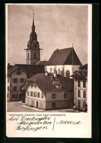 AK Zofingen, Teilansicht mit Kirche