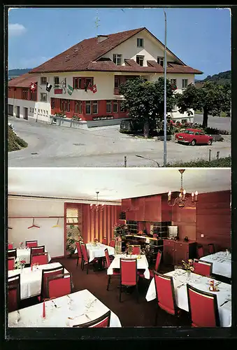AK Berikon /Mutschellen, Restaurant Stalden m. Speiseraum, Fam. Kuster-Hüsser