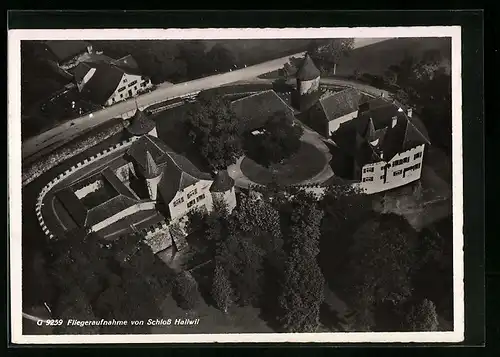 AK Hallwil, Fliegeraufnahme vom Schloss