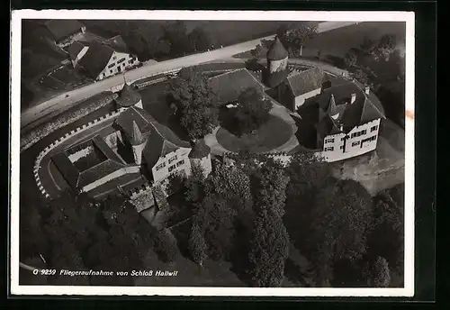 AK Hallwil, Fliegeraufnahme vom Schloss