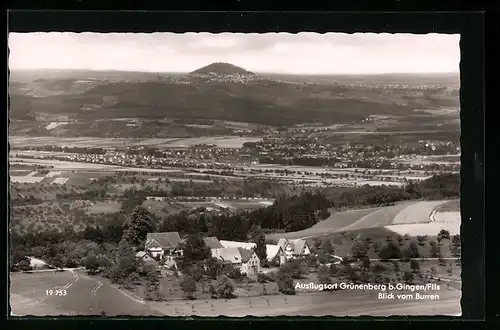 AK Grünenberg b. Gingen /Fils, Blick vom Burren