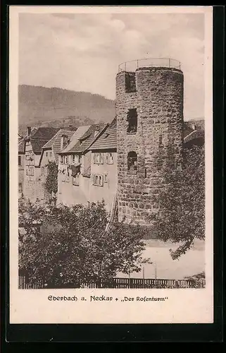 AK Eberbach a. Neckar, der Rosenturm