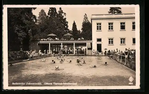 AK Badenweiler (Schwarzwald), offenes Thermal-Schwimmbad