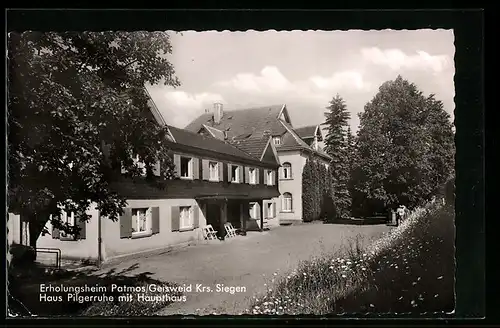 AK Geisweid Krs. Siegen, Erholungsheim Patmos, Haus Pilgerruhe mit Haupthaus