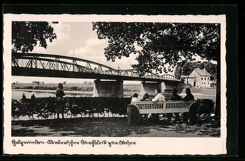 AK Holzminden, malerischer Durchblick zur Weser