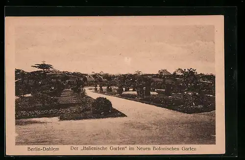 AK Berlin-Dahlem, der Italienische Garten im Neuen Botanischen Garten