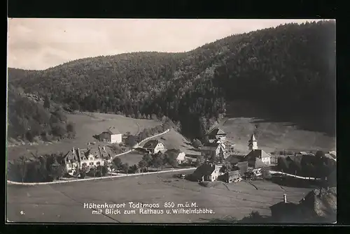 AK Todtmoos, Totale mit Blick auf Rathaus und Wilhelmshöhe