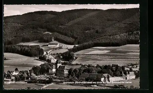 AK Grafschaft (Hochsauerland), Ortsansicht mit Blick auf den Grafschafter Keller