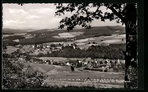 AK Albaum im Sauerland, Ortsansicht mit Blick auf die Kirche