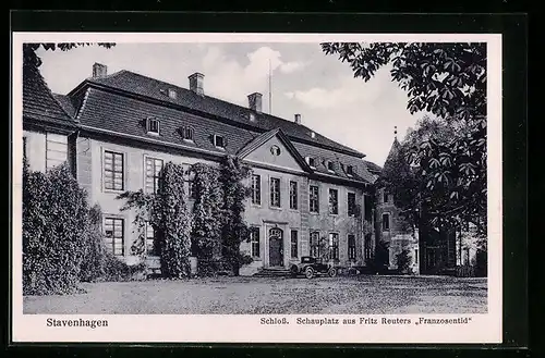 AK Stavenhagen, Schloss, Schauplatz aus Fritz Reuters Franzosentid