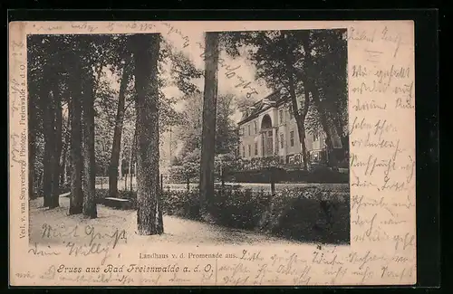 AK Bad Freienwalde a. d. O., Landhaus v. d. Promenade aus