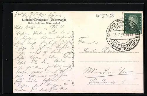 AK Rengsdorf / Westerwald, Schwimmbad