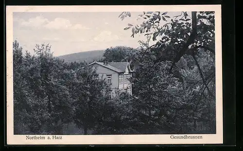 AK Northeim a. Harz, Gesundbrunnen bei Schönwetter