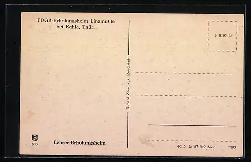 AK Leubengrund bei Kahla / Thür., Gasthaus Linzmühle